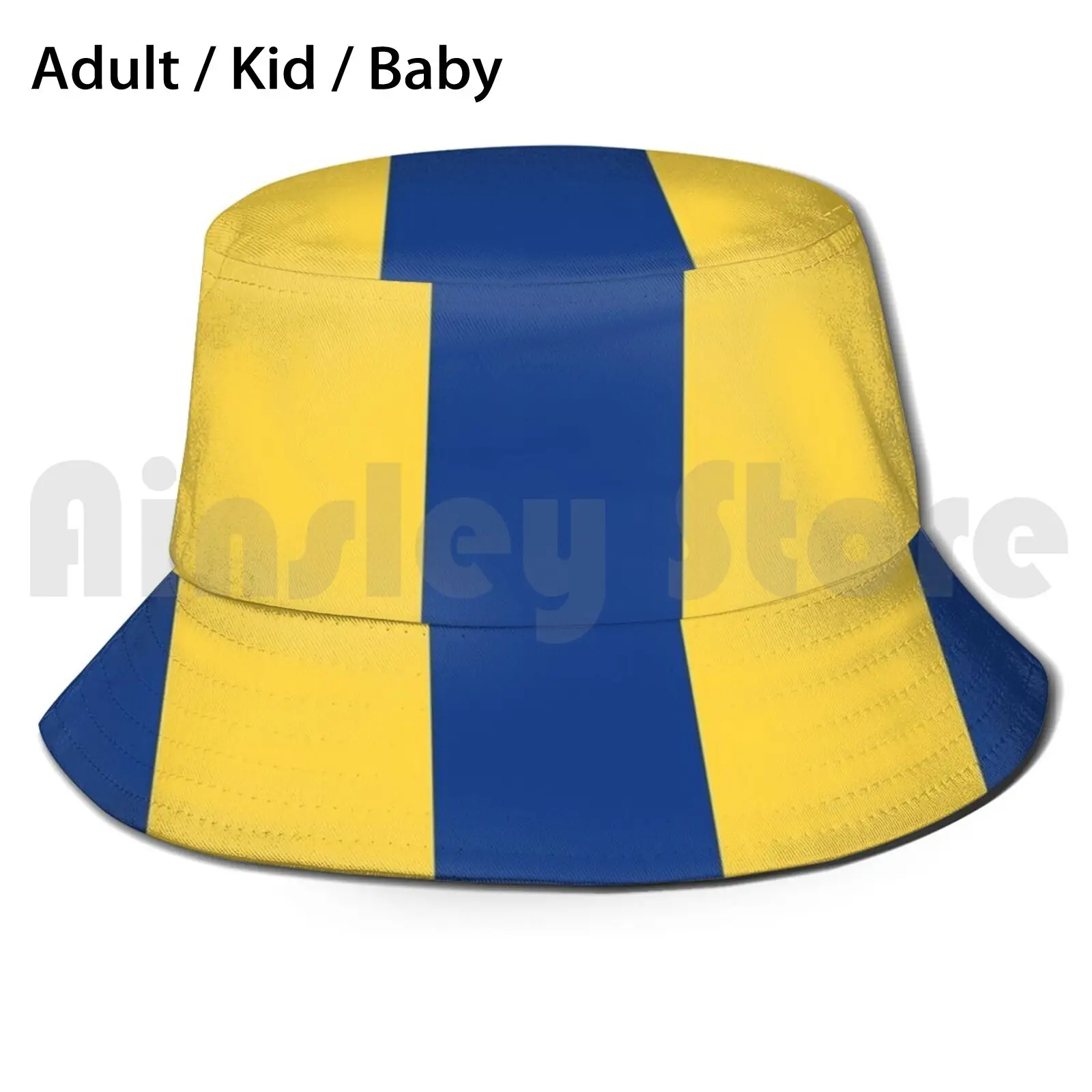 Leeds Retro 1994 Blue And Yellow Away Striped Sun Hat Foldable UV Protection Leeds United Lualaw Peacocks Dirty