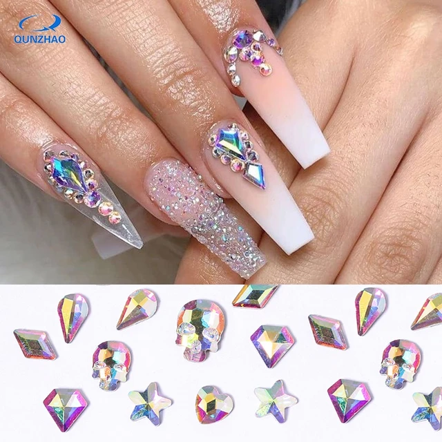12pcs Rhinestones Nail Art Decorations Crystal Diamond Design For Nails Wheel Nail Accessories Manicure Tools