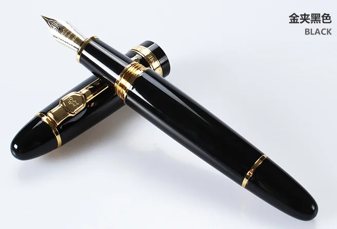 Erschwinglicher Jinhao 159 Füllfederhalter in Schwarz und Silber mit M-Feder, dickes Geschenk – Detail 20
