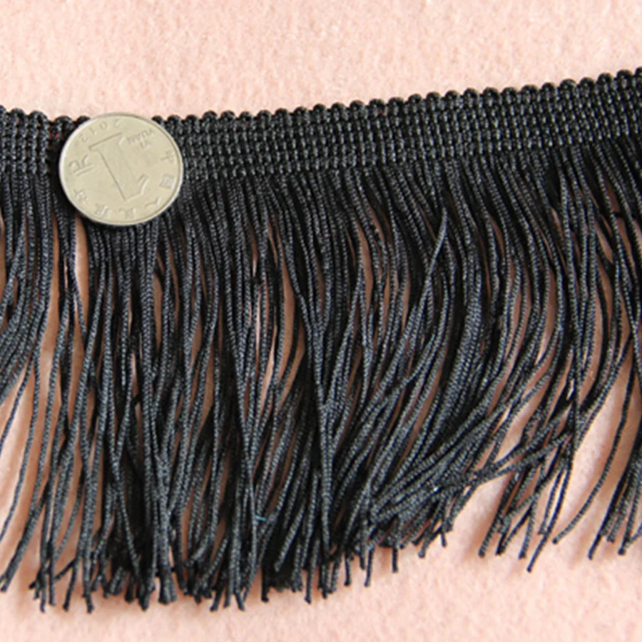 BEL AVENIR 1m/Bag Width 10cm Lace Curtain Accessories Stage Clothing Textiles Big Tassel Long Chainette Fringe Tassels Trimming