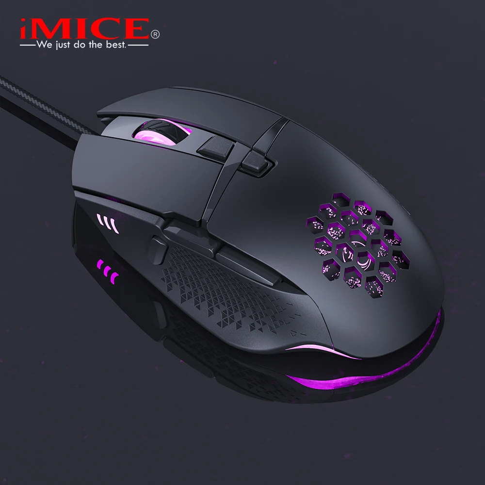 Wired LED Gaming Mouse 7200 DPI Computer Mouse Gamer USB Ergonomic Mause  With Cable For PC Laptop RGB optical Mice With Backlit