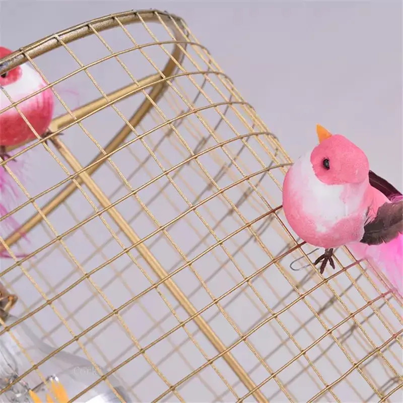 

Creative iron pendant light Colorful modern bird cage light design Bedroom Balcony Home Decor Led Kitchen kids pendant light