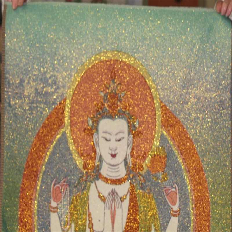 Grill Tibet Inj4 Arms, Chenrezig, Avalokiteshvara, Bouddha plus riche, 90cm