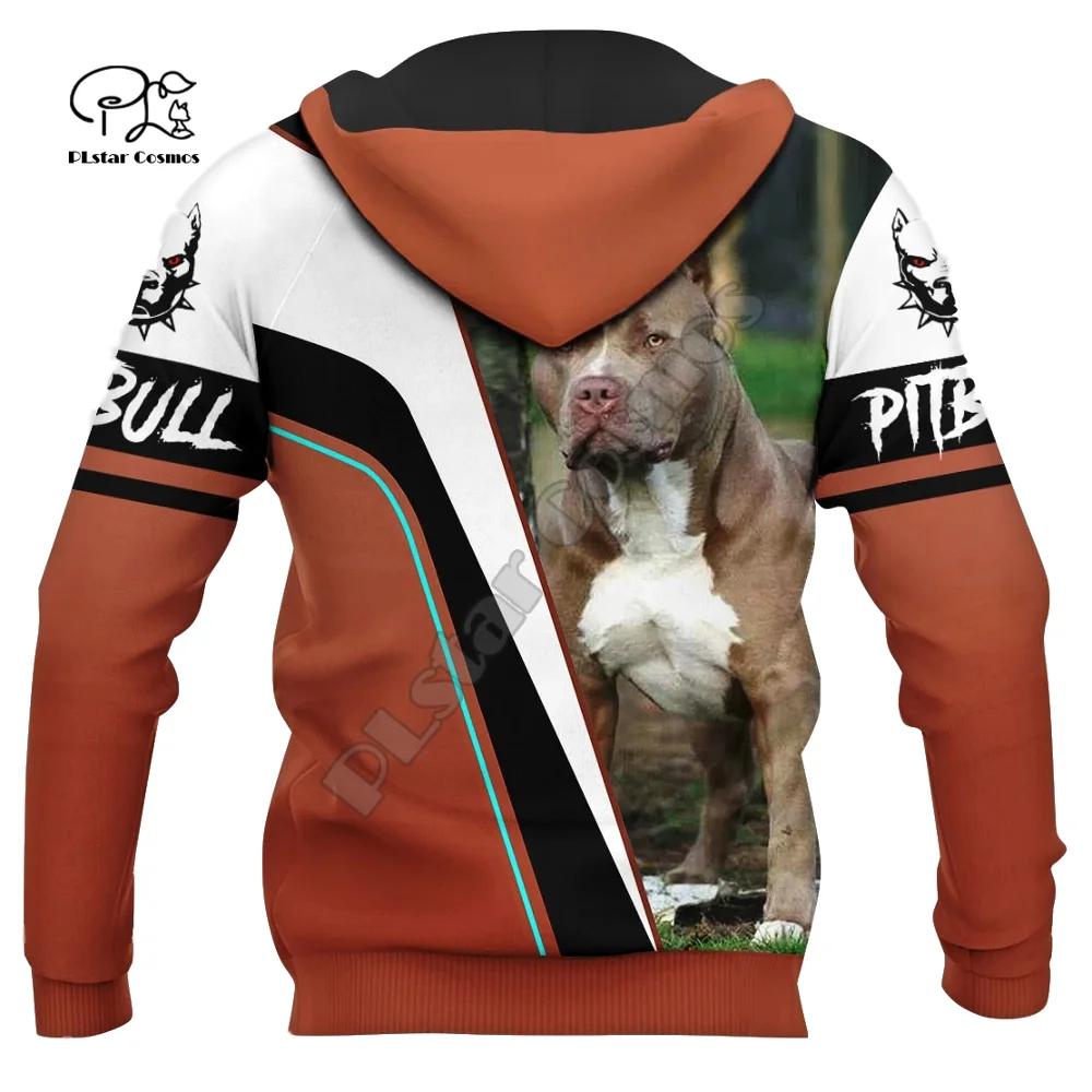 Mens Funny pitbull Dogs 3d print hoodies autumn long sleeve Sweatshirts women pullover tracksuit hood hoody outwear