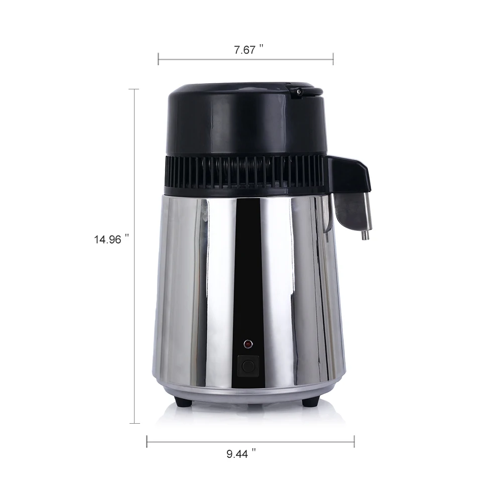 Household 4L Distilled Water Machine Distilled Water Purifier Stainless Steel Filter Dental Distillation Purifier 750W