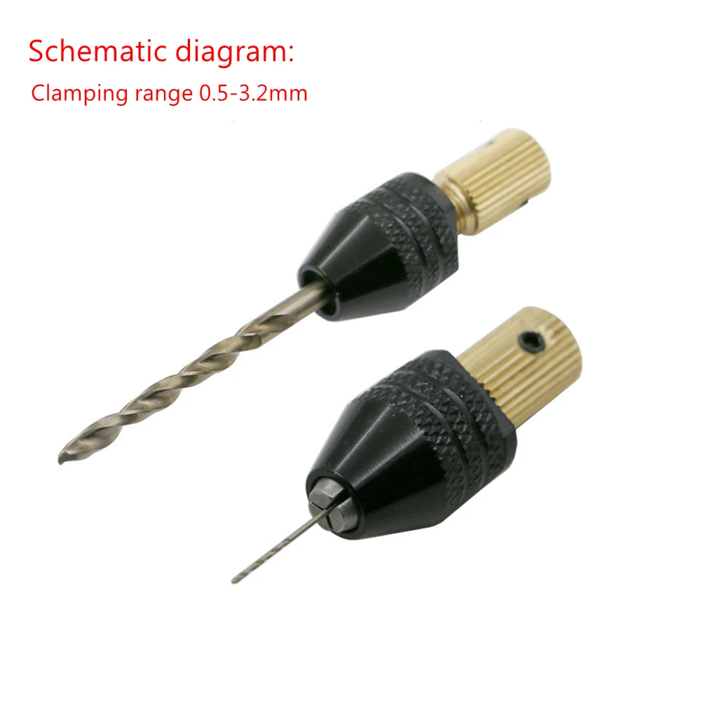 Electric Motor Shaft Mini Chuck Fixture Clamp 0.3mm-3.2mm Mini Drill Bit Micro Chuck 2.3mm 3.17mm 5mm