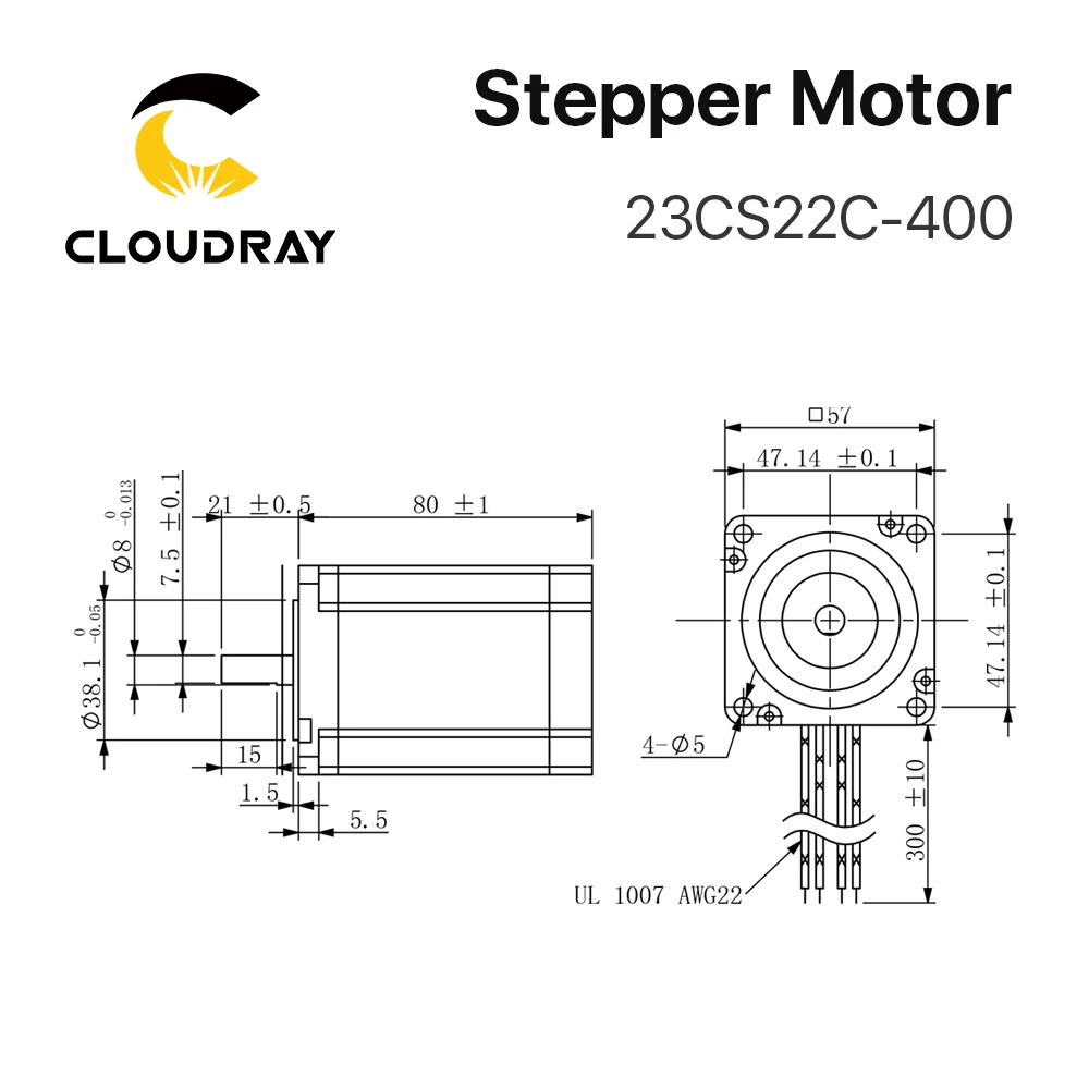 Nema 23 Stepper Motor Driver 57mm 2 Phase 220Ncm 4A Stepper Motor 4-lead  Cable for 3D printer CNC Laser Grind Foam Plasma Cut