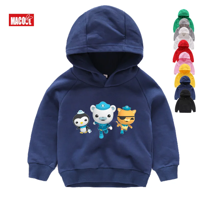 kids hoodies for boys Sweatshirts Cartoon kids clothing Girls Long Sleeves Clothes Blue Sweatshirt Autumn Winter Tops Anime Pull