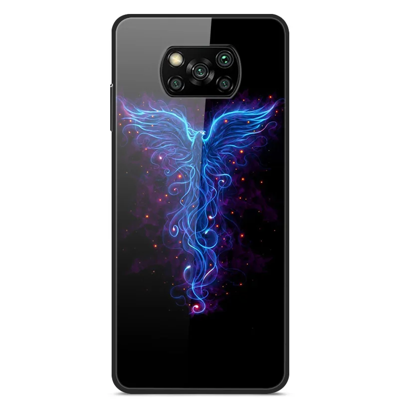 Glass Back Cover For Xiaomi Poco X3 Pro Poco X3 NFC Case Tempered Glass Case For Xiaomi Mi 10T Lite Case Funda POCO X 3 PRO Case