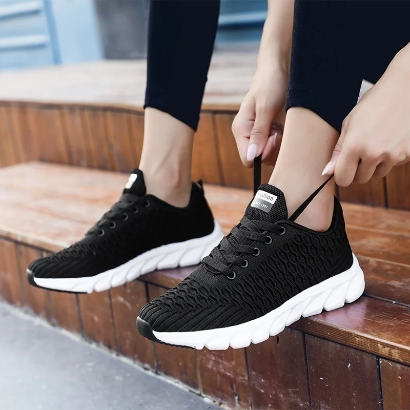 White Sneakers Women Platform Sport Running Shoes Breathable Air Mesh Ladies Casual Sneakers Lightweight Female Walking Shoes