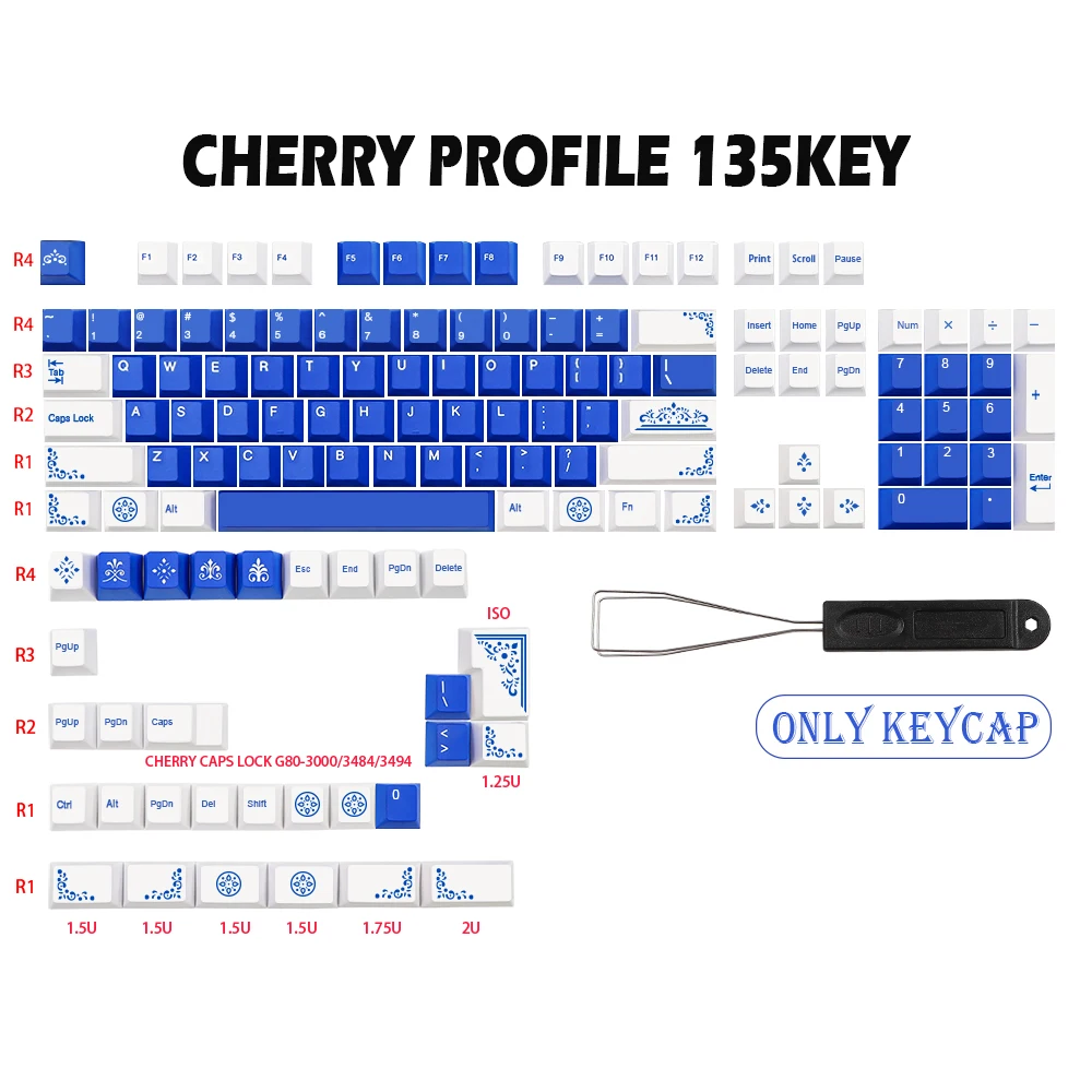 Tapa de tecla GMK-KEY Lazurite para interruptor GK61, Sk61, 64, 84, TKL87, 98, 108, MX