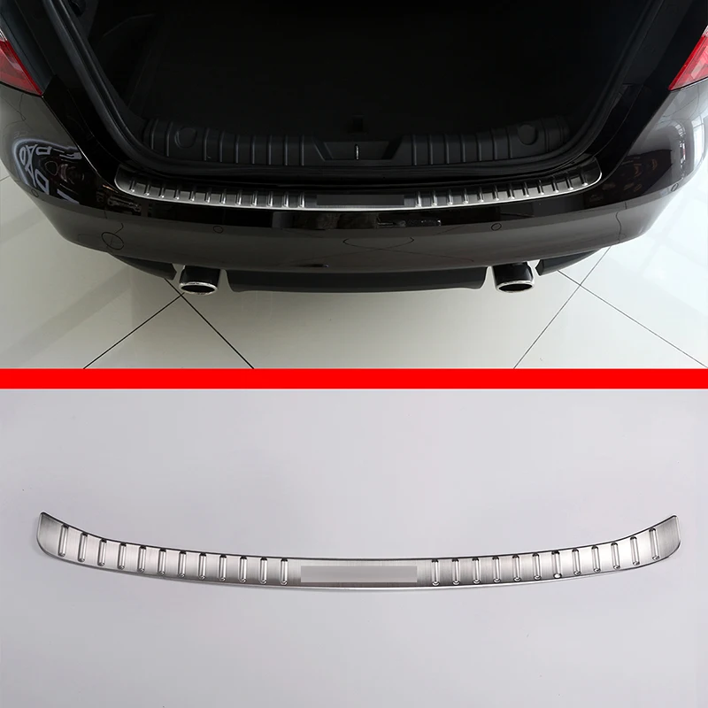 

For Jaguar XF 2016 2017 Car Rear Bumper outside Sill Plate Protector Cover Trim Accessories