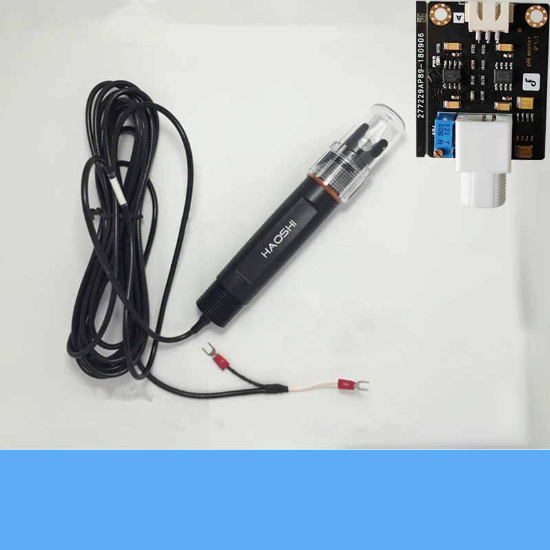 Flüssigkeit 0-14PH Erkennung Einstellung Sensor Modul + Sensor Platine Original PH Elektrode Sonde DIY Für Arduino