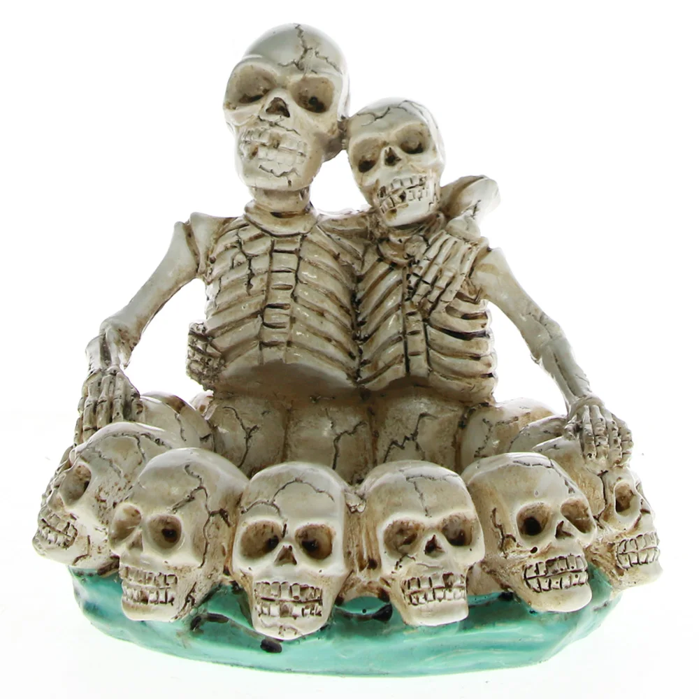 Skull Couple Lovers Ashtray Skeleton Skull Ash Tray Ring Bowl Lover Never Dies For Lovers Smokers Collectables Table Ornament