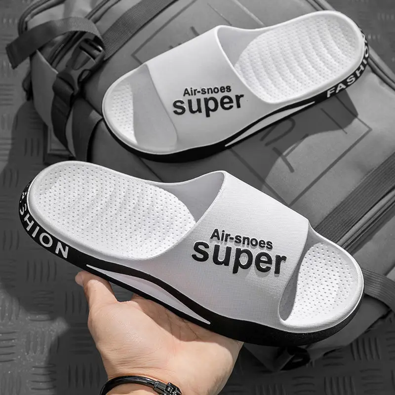 Home travel sandals fashion bathing slippers personality Korean students\' indoor anti odor anti slip soft bottom beach shoes