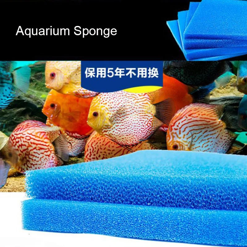 30cmx50cmx4cm Black Blue Filtration Foam Aquarium Fish Tank Biochemical Filter Sponge Pad Skimmer Sponge Supply Tank