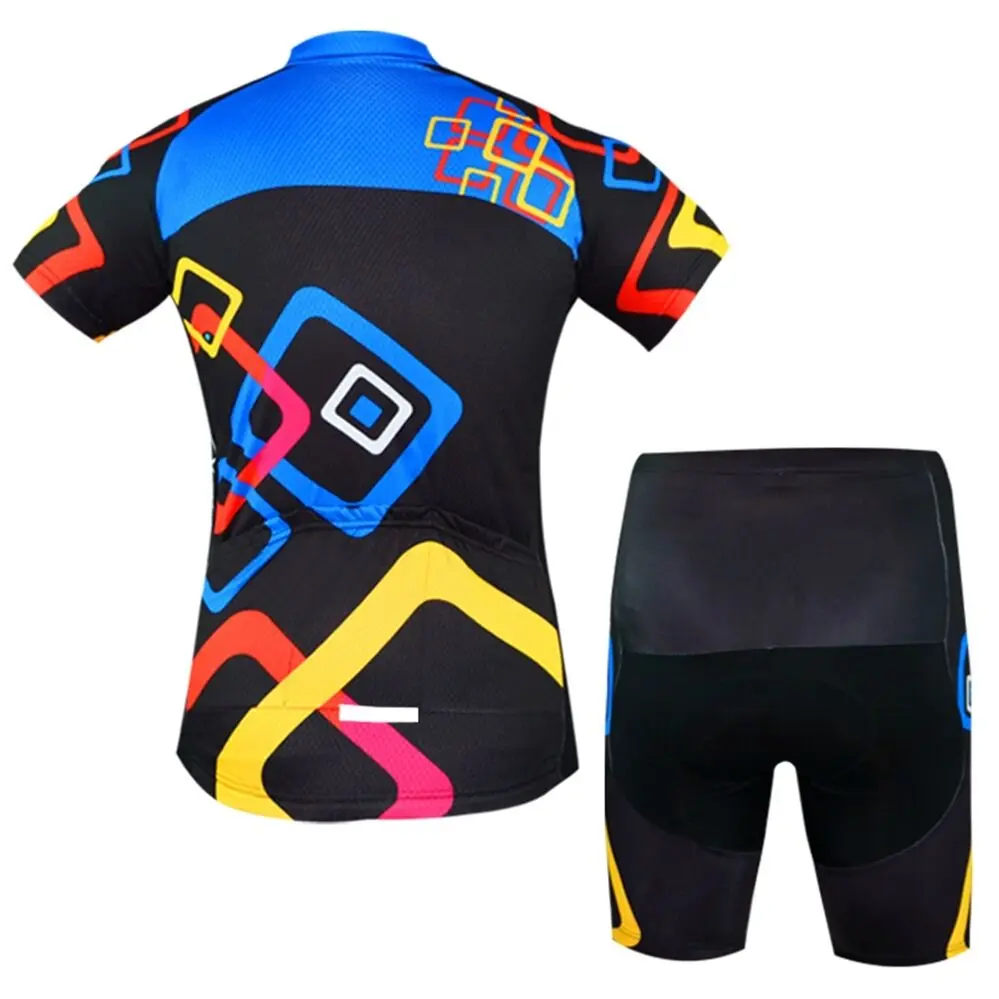 Professionally Bicycle Suits Men\'s Bike Uniform Breathable Cycling Jerseys Sportswear Short Sleeve Bike Uniform With Pocket