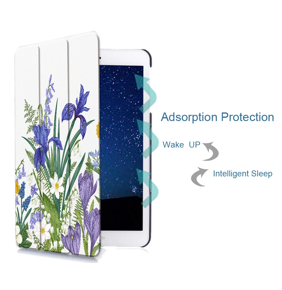 Imagem -03 - Sanmubaba Capa Floral para Ipad Pro 12.9 Polegadas 2023 2023 A1584 A1652 A1670 A1671 pu Capa Dobrável de Couro