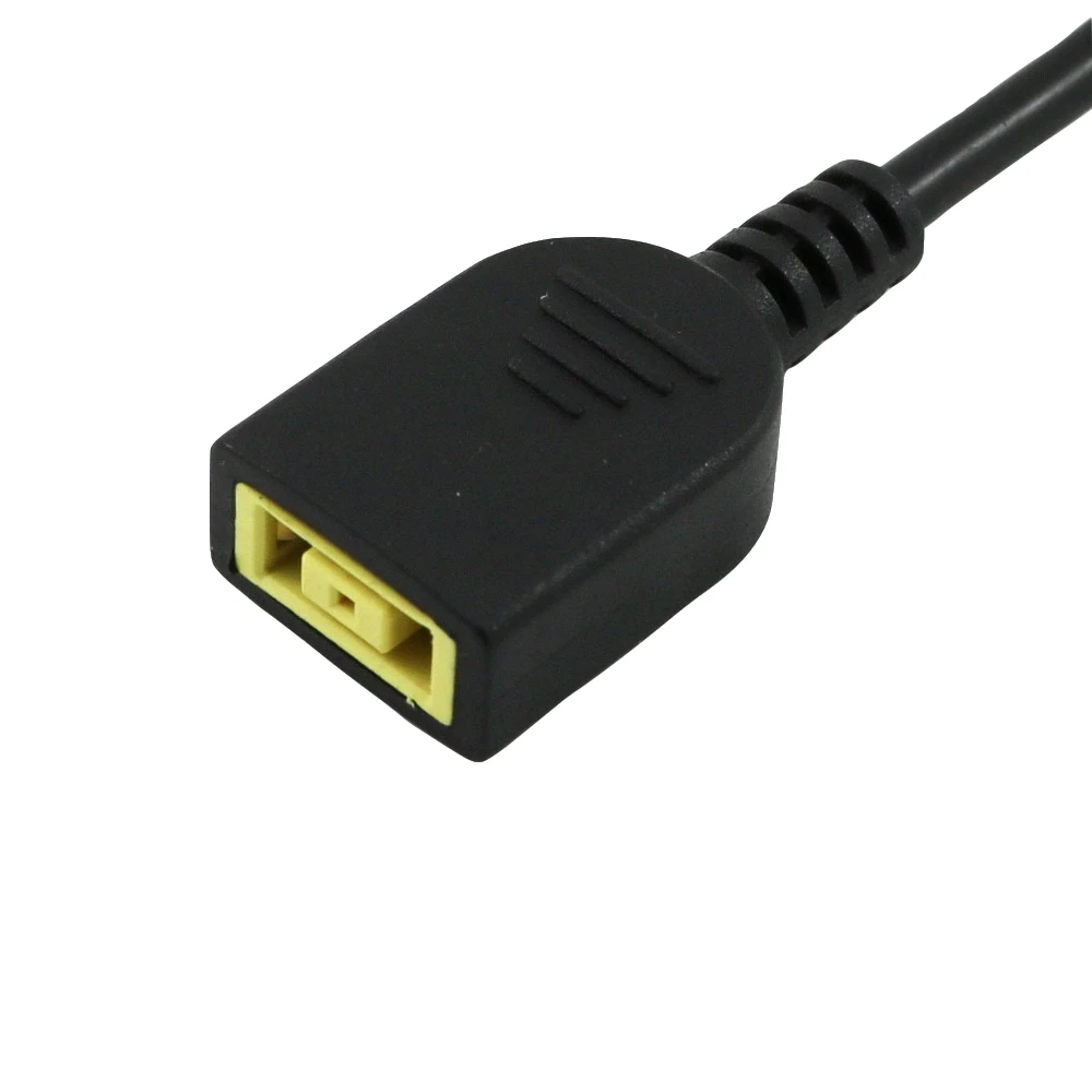 1pc Square DC Power Male to Female Extension Charge Cable for Lenovo ThinkPad Carbon Laptop 15cm