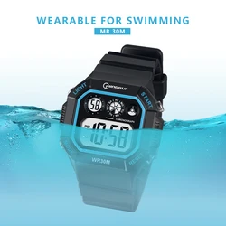 UTHAI BK69 Small Square Table Push Button Pin Buckle Sports Waterproof Student Electronic Watch