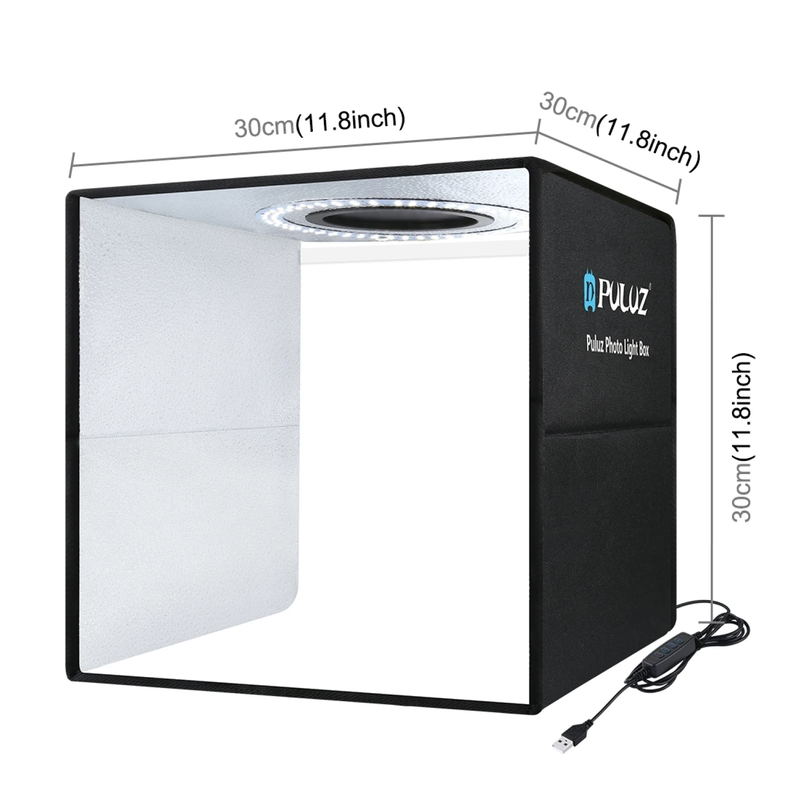 PULUZ Photo Studio Box 25 30 40cm Photo Light Box Foldable Photography Ring LED Panel Box Shooting Tent Box Kit With 6 12 Colors