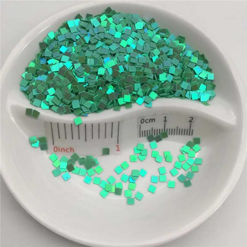 20g 2.5mm Square PVC loose Sequins Glitter Paillettes for Nail Art Manicure, Wedding Confetti,Sequins for Crafts /Ornament