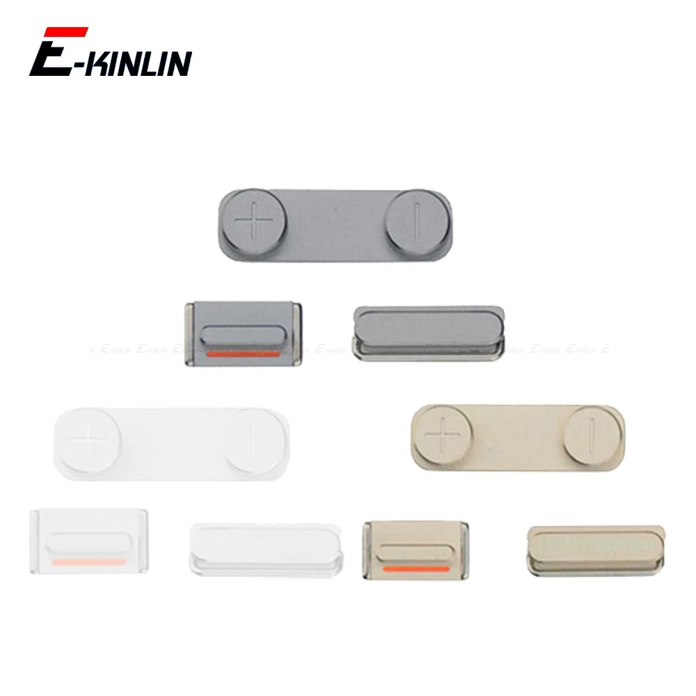 For iPhone 5 5S 5C SE 2016 Switch Power Volume Mute Key Side Button Full Set Repair Parts