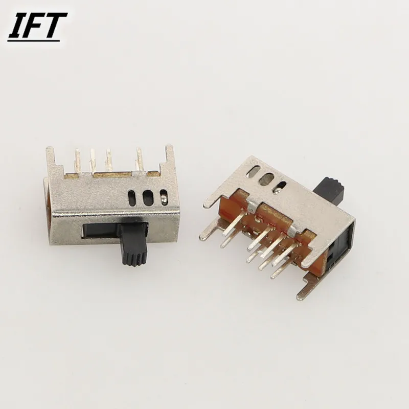 20 Pcs Free shopping SS-23D03-G5/G7 2P3T 3-Position 8 Pin Mini Horizontal Slide Switch 16mm x 12mm x 7mm