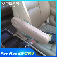 Vtear para Honda Crv apoyabrazos lateral para asiento de coche cojín de brazo cojín Interior piezas de cuero accesorios de la cubierta 2007, 2008, 2011, 2017, 2018 reposabrazos auto accesorios coche interior