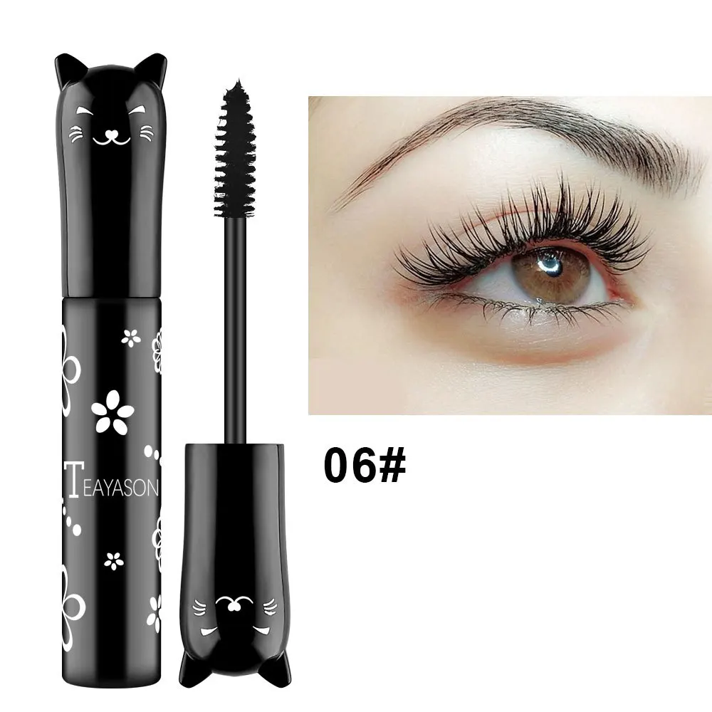 1Pcs 4d Silk Fiber Mascara Waterproof Fast Dry Eyelashes Lengthening White Clear Blue Brown Mascara Extra Volume Makeup Cosmetic