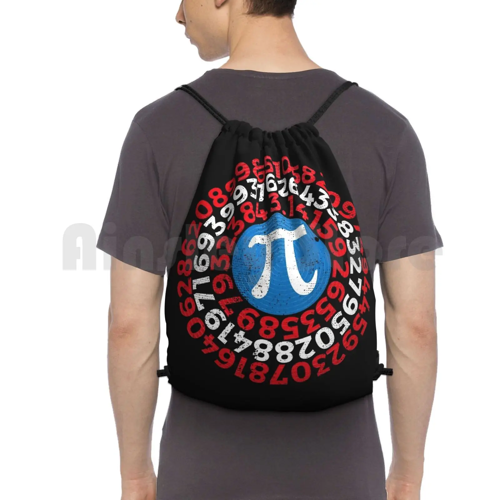 

Pi Day 2017 Funny Pi Superhero Style Backpack Drawstring Bags Gym Bag Waterproof Pi Day 2017 Pi Day Math Pi Day For Women