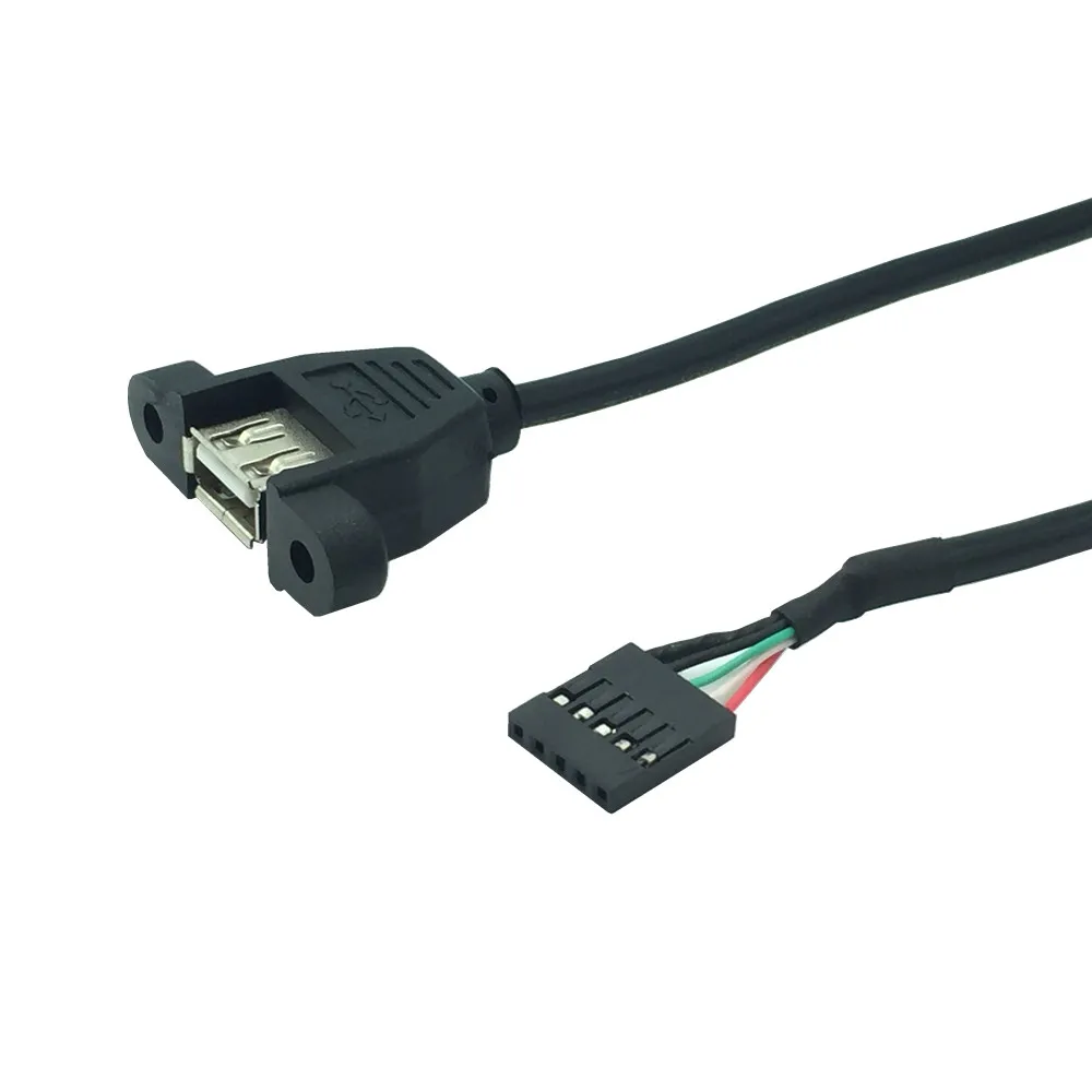 

1pc 30cm USB Cable Type A Female to 2.54mm 5Pin Female to Dupont 5 Pin Female Header Motherboard Adapter Cable