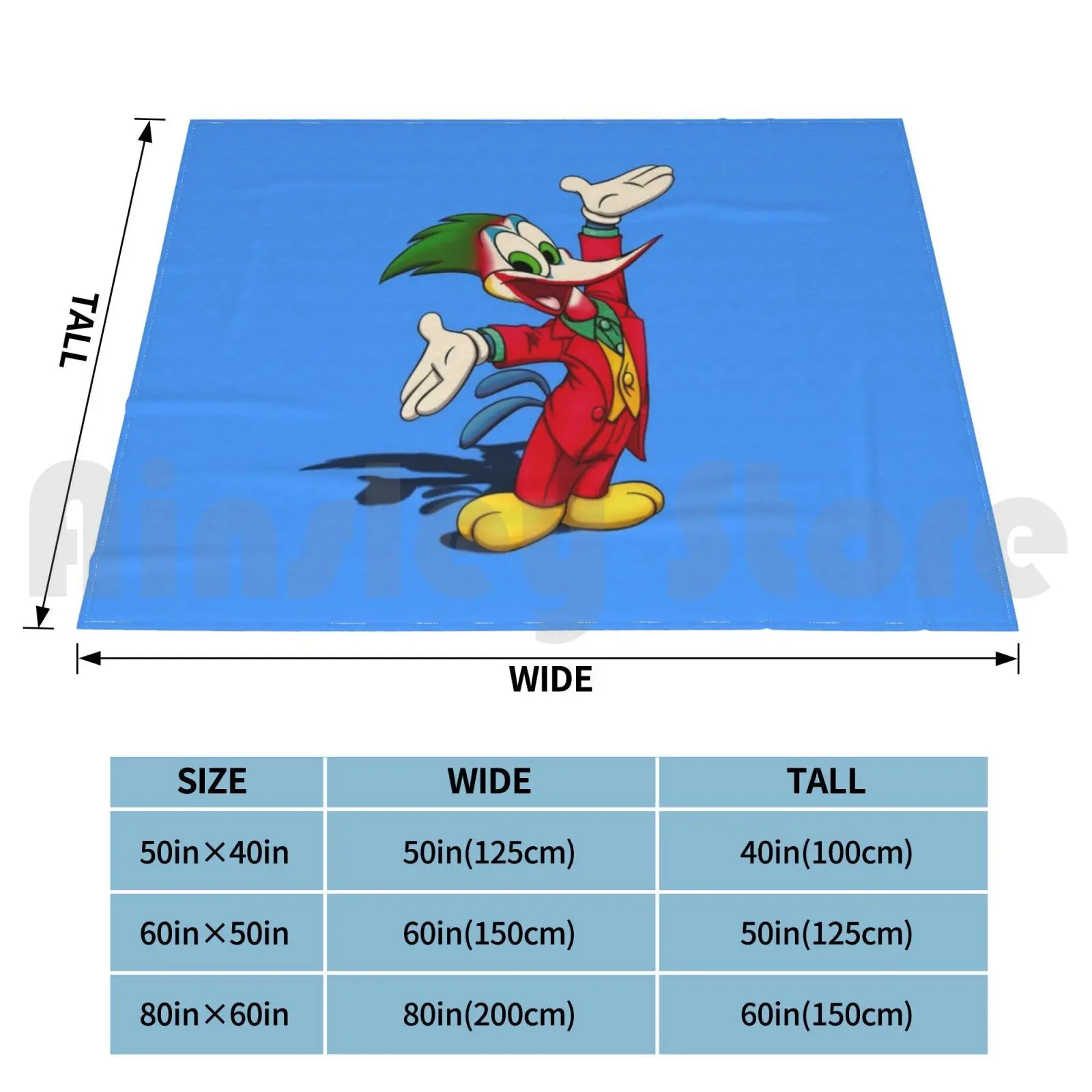 Woody Woodjoker Blanket For Sofa Bed Travel Woody Wood Woodpecker Joker Cartoon Animated Animation Bird Crazy