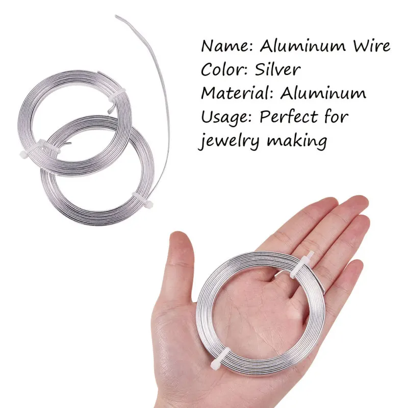 5Rolls Flat Aluminum Wire Bezel Strip Wire for Cabochons Jewelry Making DIY Silver Golden PeachPuff  3x1mm 5x1mm about 2m/roll,