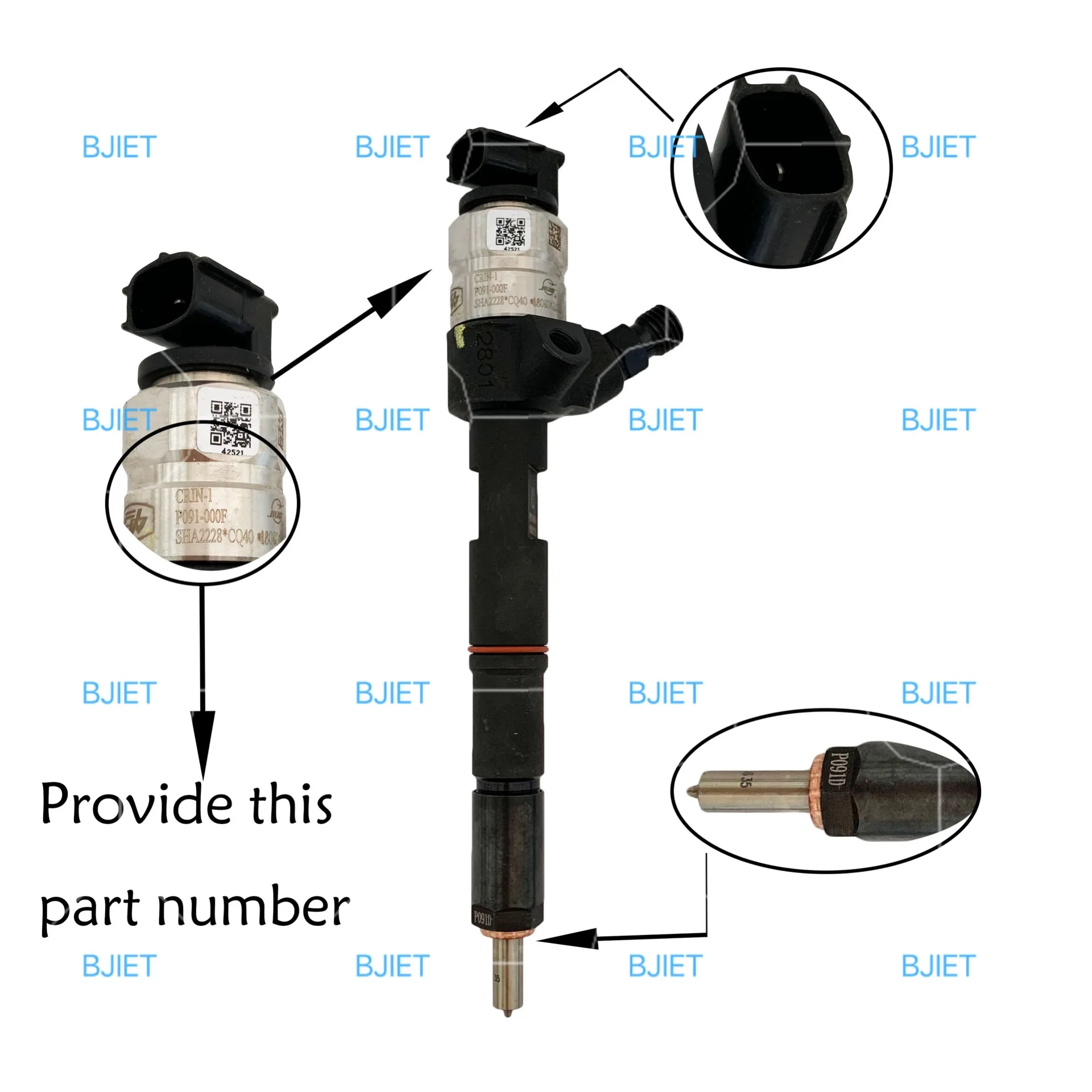 Common rail diesel fuel injector P091-000a P091-080s P091-000f P091-000cs1 for Yunnei Forklift truck fuel nozzle