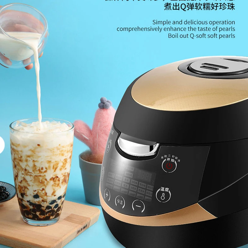 Milk tea shop electric pot tapioca Pearls balls cooker Boiling Sago/taro ball Cooking pot machine ntelligent Non-stick pan 5L