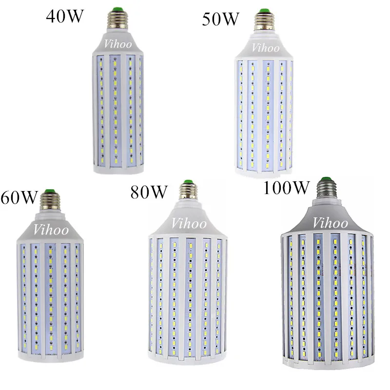 

40W 50W 60W 80W 100W bulb E27 E26 B22 E39 E40 Lighting light indoor warehouse lawn solar AC 85-265v led lamp lanterna SMD 5730