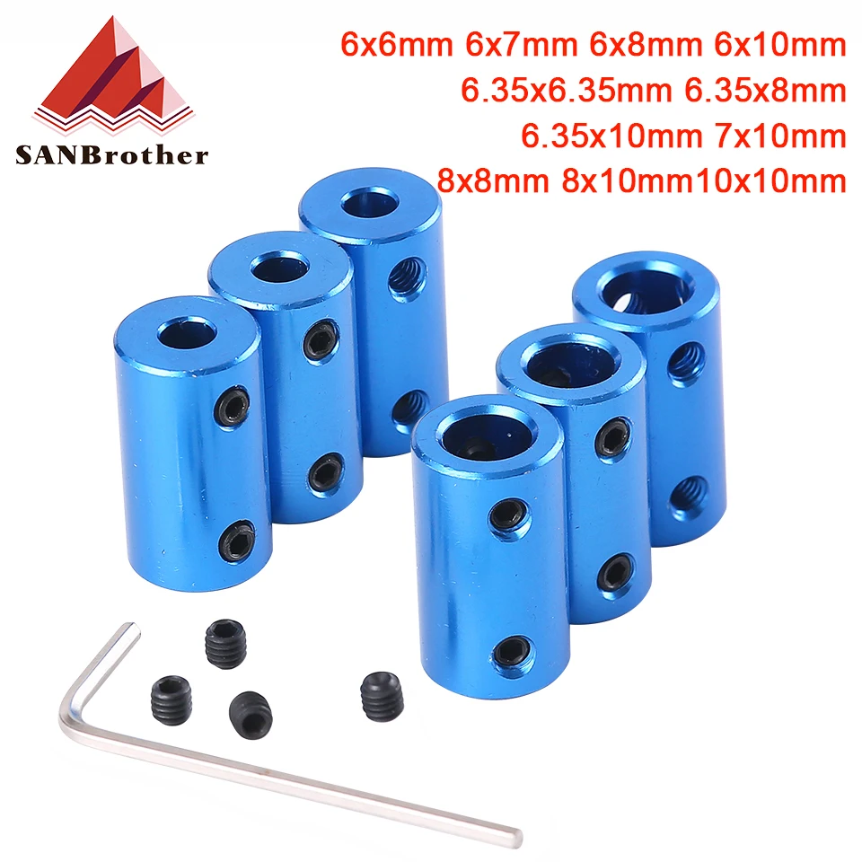 1pc D14L25 Aluminum Alloy Coupling Bore 6*6mm 6.35*8mm 8*10mm 3D Print Part Blue Flexible Shaft Coupler Screw Part Stepper Motor