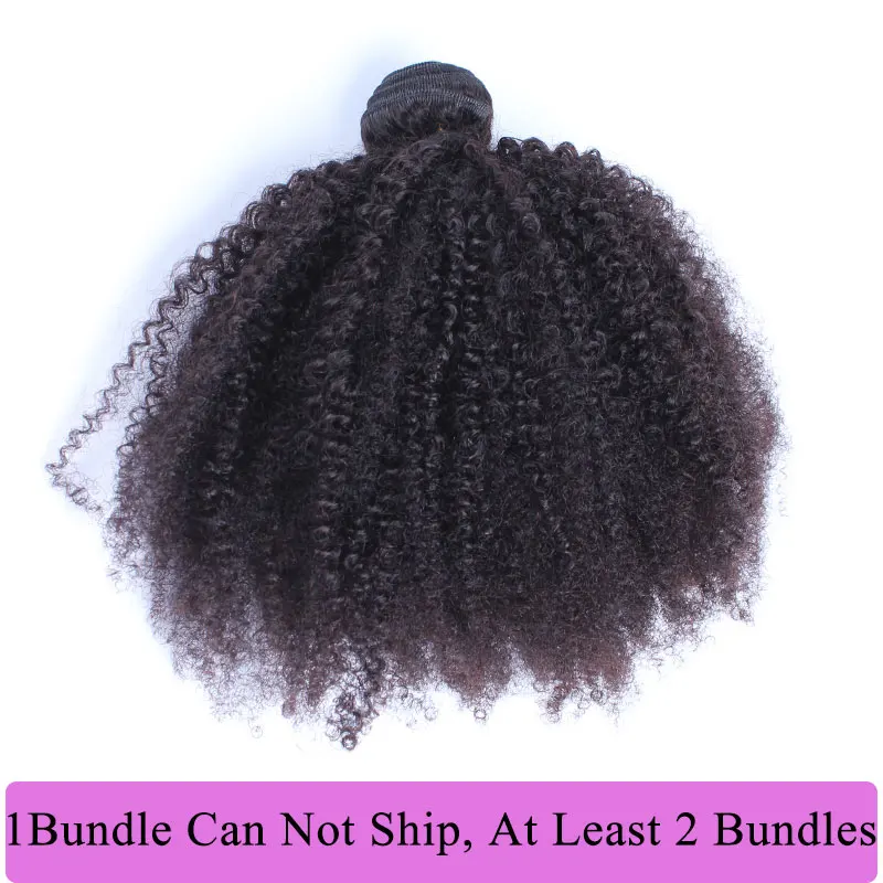 Mongolian Afro Kinky Curly Human Hair Bundles 4B 4C Hair Extensions Virgin Bulk Hair Bundles With Closure Weave Ever Beauty