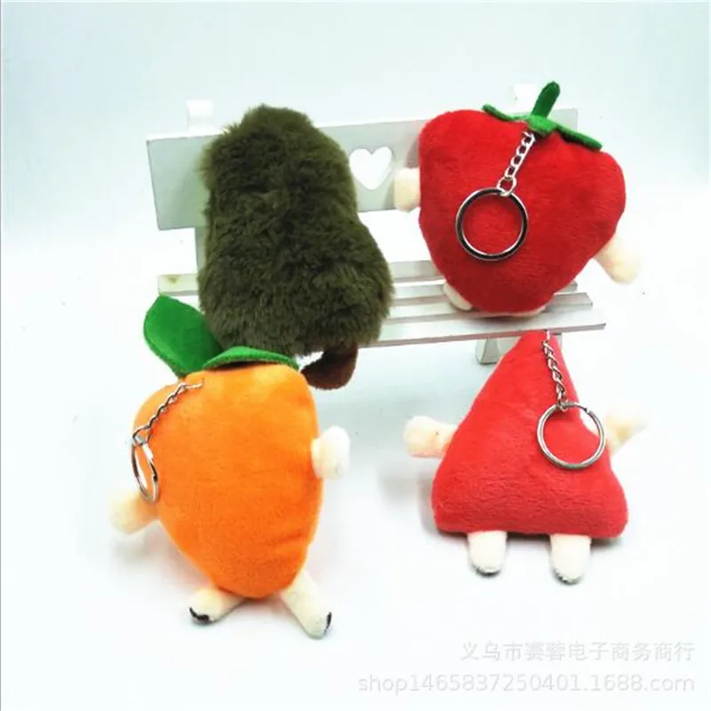 Avocado Stuffed Toy Plush Plant Toy Kawaii Cartoon Cute Mini Fruits Carrot Strawberry Girls Boys Doll Plush Soft Pendant Gift
