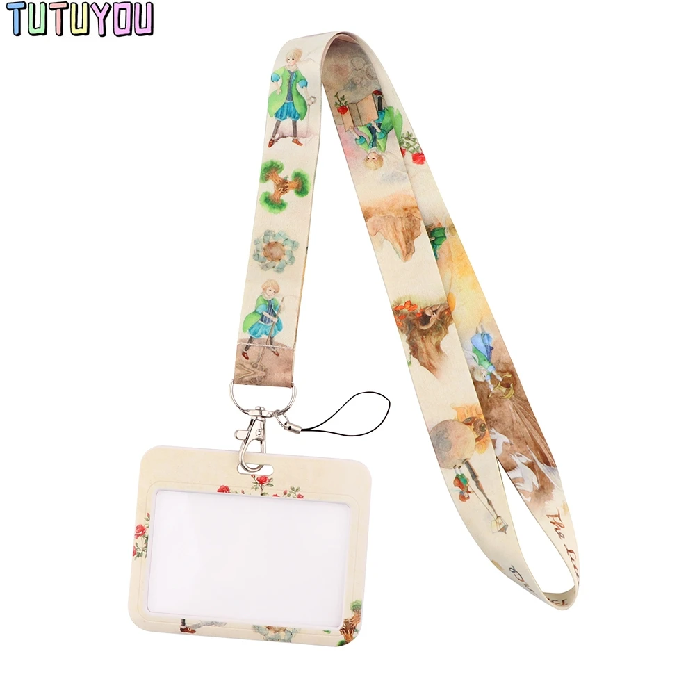 PC3175 Cartoon Prince Fox Lanyard For Key Neck Strap Lanyard Card ID Badge Holder Key Chain Key Holder Hang Rope Key Rings Gifts