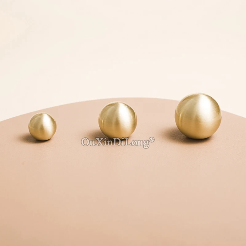 Brand New 2PCS Solid Brass Ball Furniture Handles Drawer Pulls Cupboard Wardrobe Kitchen TV Wine Cabinet Pulls Handles & Knobs