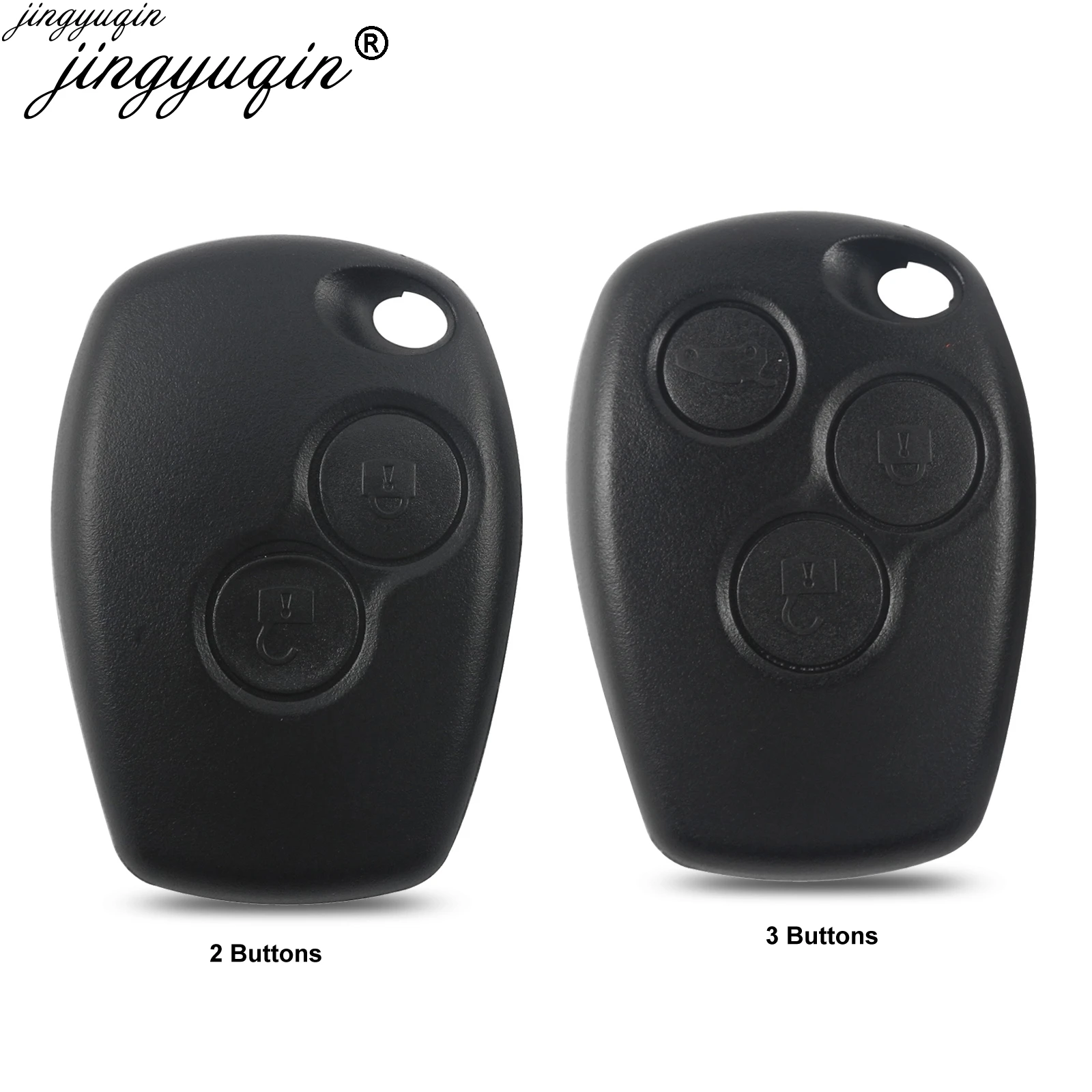 

Jingyuqin 10pcs For Renault Espace Laguna Duster Logan DACIA Clio Kangoo 2/3 Button Remote Key Shell Case No Blade