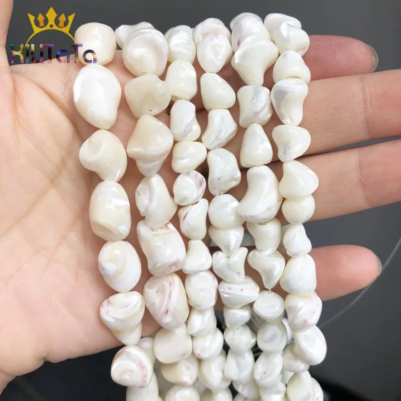 Natural White Irregular Mother Of Pearl Shell Beads For Jewelry Making DIY Bracelet Earrings Necklace Accessories 15'' 7-16mm