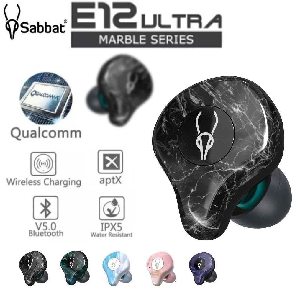 Sabbat E12 Ultra TWS Qualcomm Bluetooth 5.0 Aptx Wireless Earphone Sports HiFi Stereo Earbuds Noise Reduction Headset G12 Elite