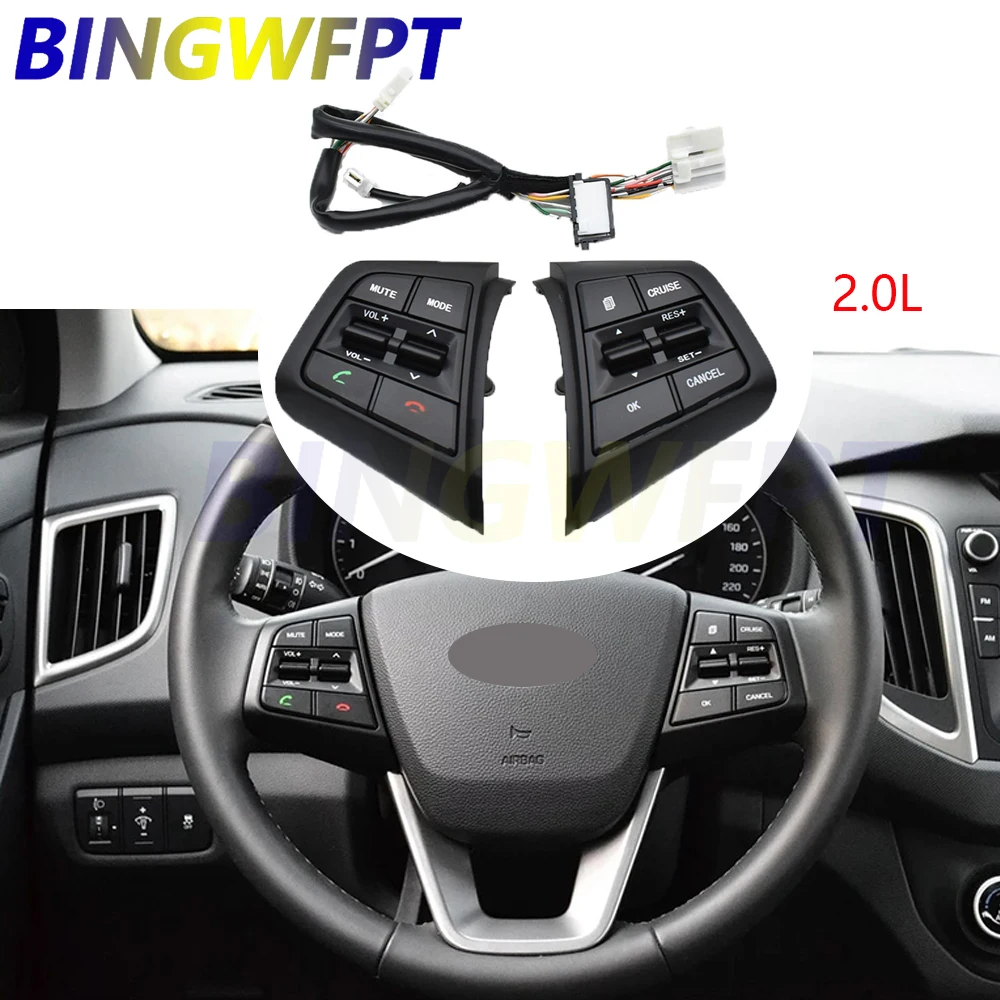 Steering PAD Audio Control Switch For Hyundai ix25 (Creta) 1.6 L 2.0 L Steering Wheel Cruise Button Fixed Speed Key Switch