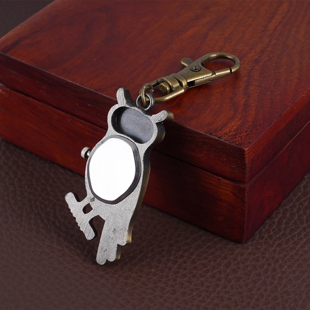Necklace Korean owl pocket watch Key chain pocket watch retro court style watch small bronze pocket watch