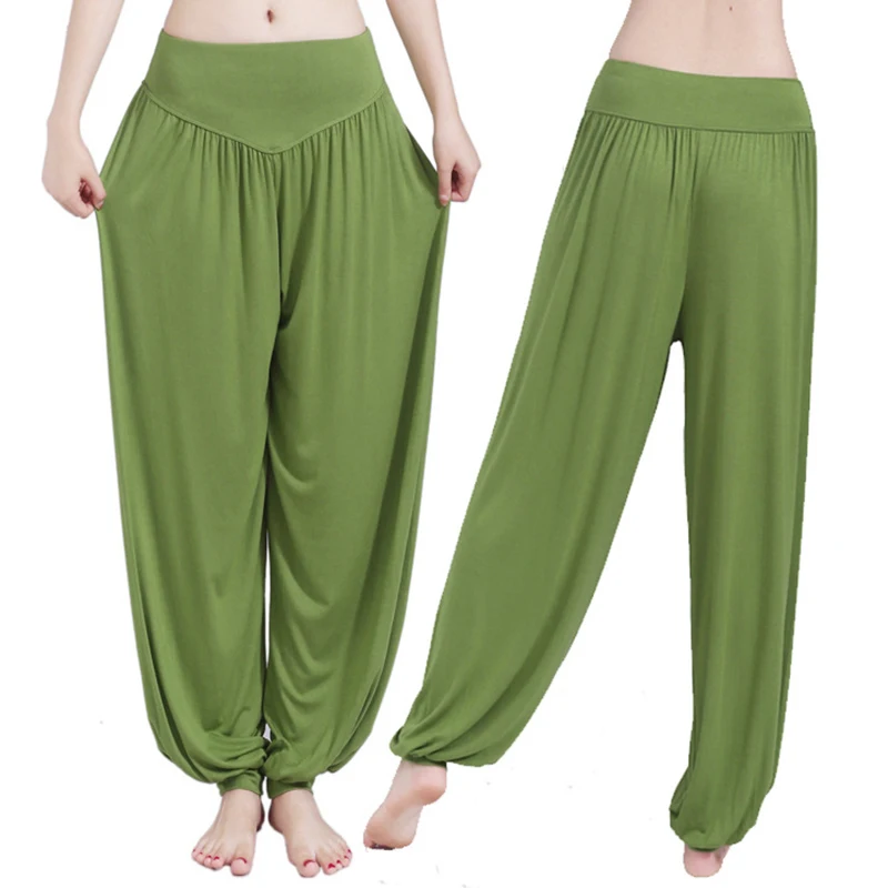 Loose Women Long Pants Harem Yuga Modal Dancing Trouses Casual Hippy Baggy Wide Belly Dance Comfy Boho Pants 15 colors