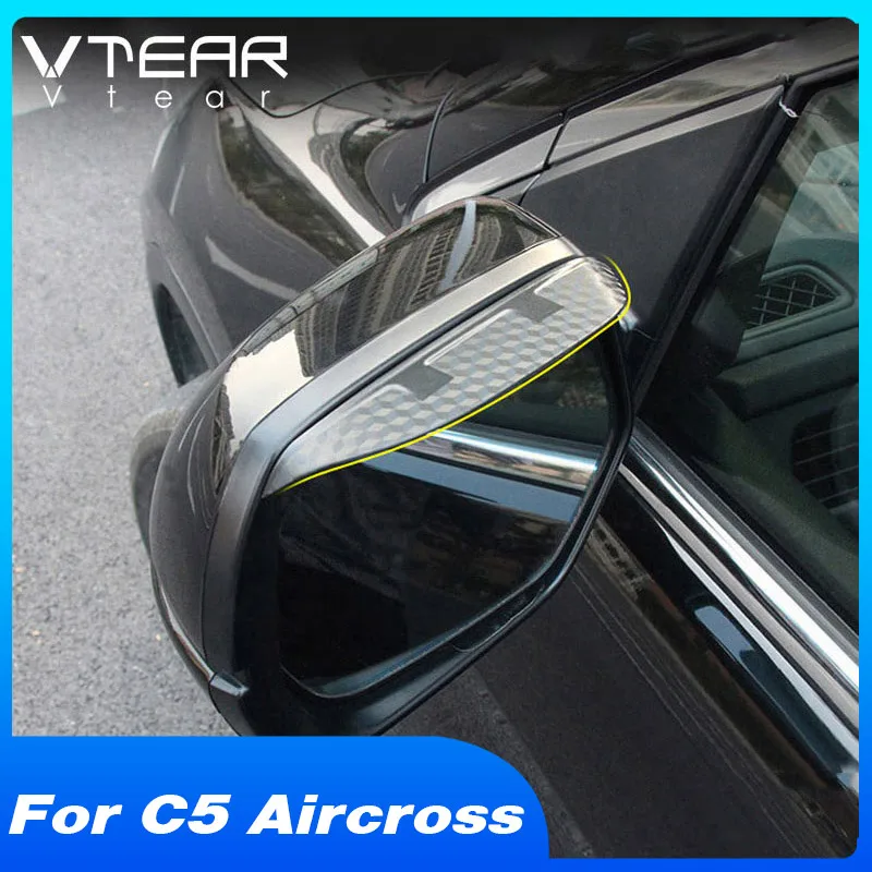

Vtear Car Rearview Mirror Visor Exterior Trim Mirror Awnings Rainproof Cap Sticker Accessories Part For Citroen C5 Aircross 2021