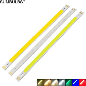 Sumbulbs-شريط ضوء LED COB ، 200 × 10 مللي متر ، 0422 ، 10 واط ، تيار مستمر 12-14 فولت ، 1000 لومن ، أخضر ، أصفر ، أحمر ، أزرق ، أبيض دافئ ، أبيض نقي